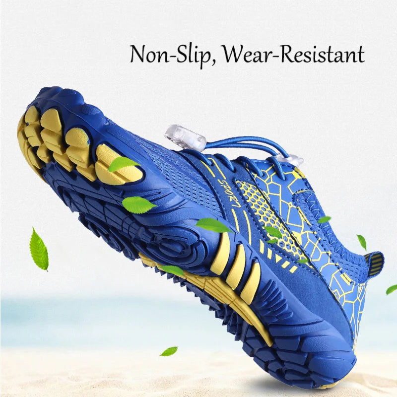 Children Water Sports Shoes Boy Girl Breathable Beach Aqua Shoes Upstream Wading Shoes Swimming Diving Barefoot Surfing Sneakers